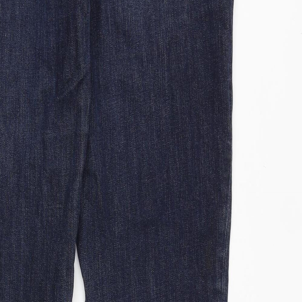 Gap Womens Blue Cotton Straight Jeans Size 32 in Regular Zip