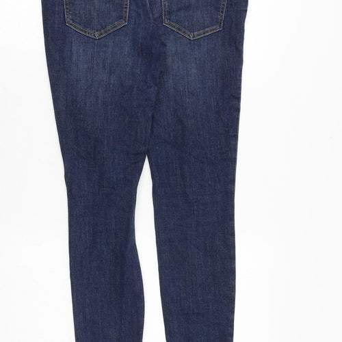 Preworn Womens Blue Cotton Skinny Jeans Size 30 in Slim Zip