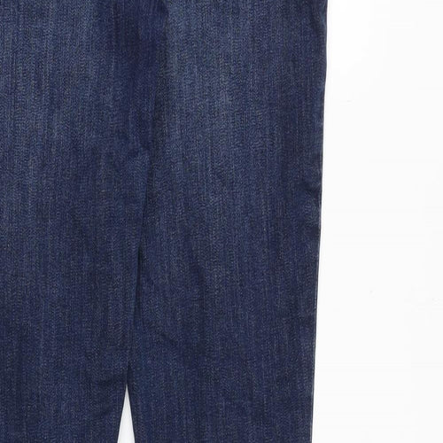 Preworn Womens Blue Cotton Skinny Jeans Size 30 in Slim Zip