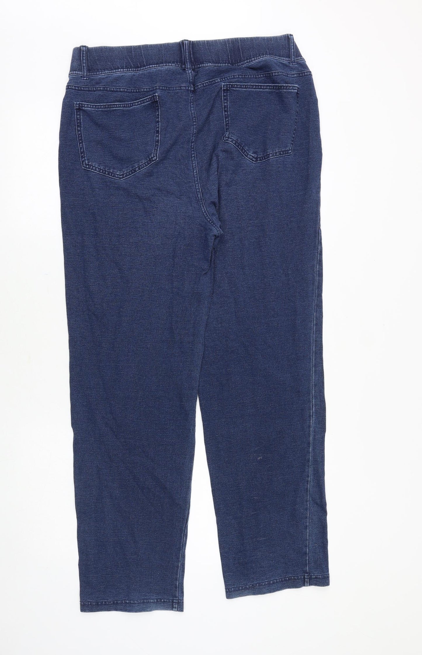 Lands' End Womens Blue Cotton Jegging Jeans Size L Slim
