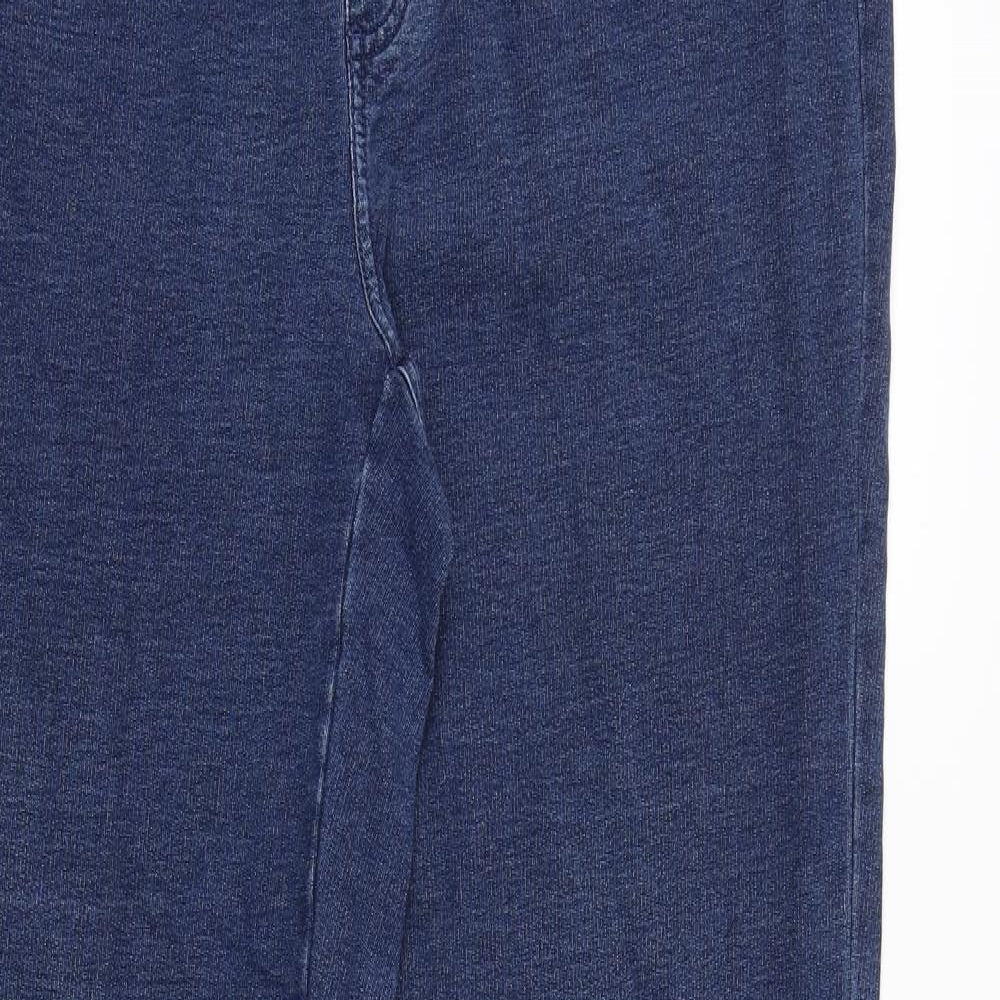 Lands' End Womens Blue Cotton Jegging Jeans Size L Slim