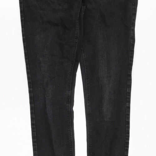 NEXT Mens Black Cotton Skinny Jeans Size 30 in Slim Button