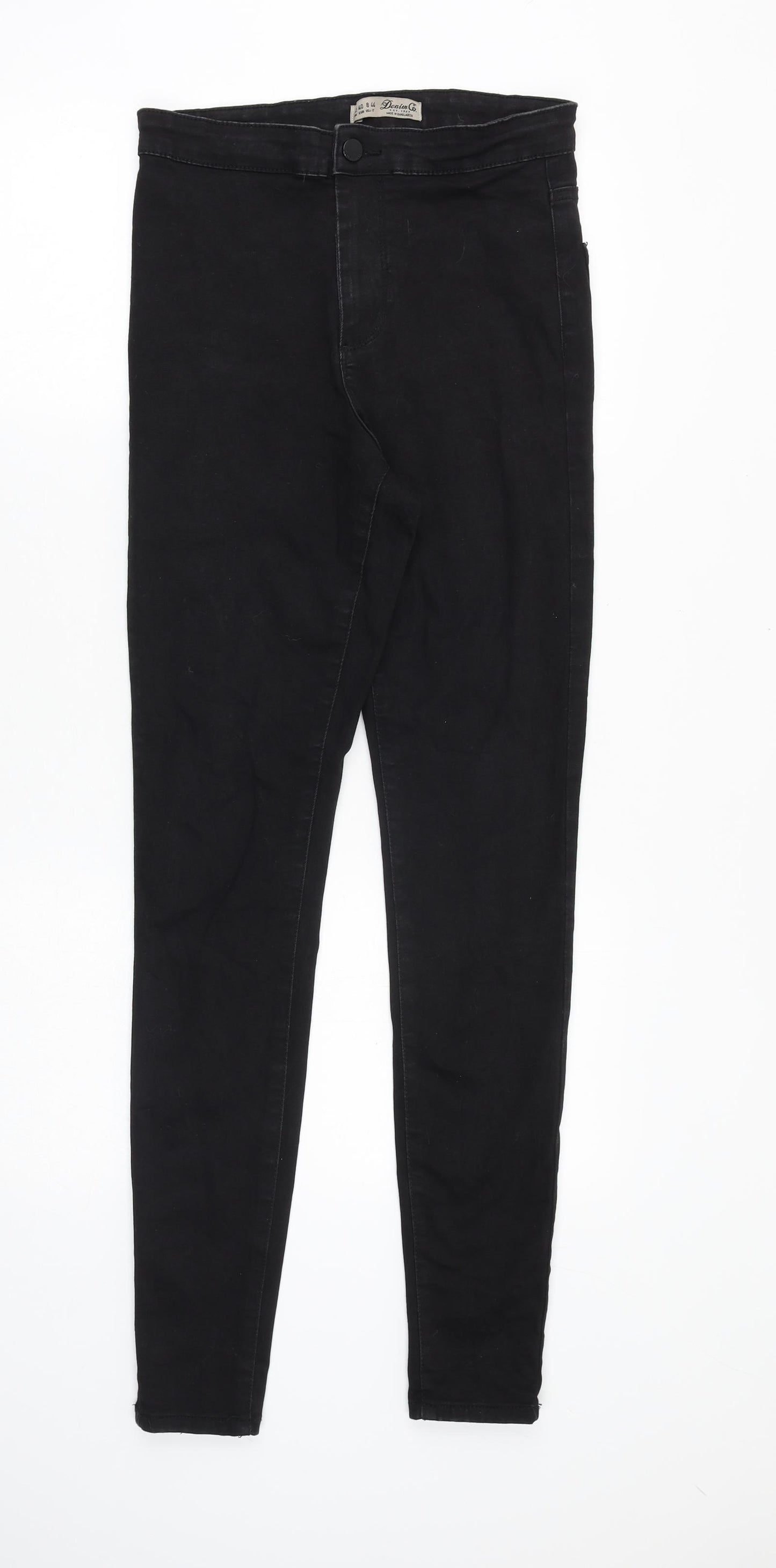 Denim & Co. Womens Black Cotton Jegging Jeans Size 12 Slim Zip