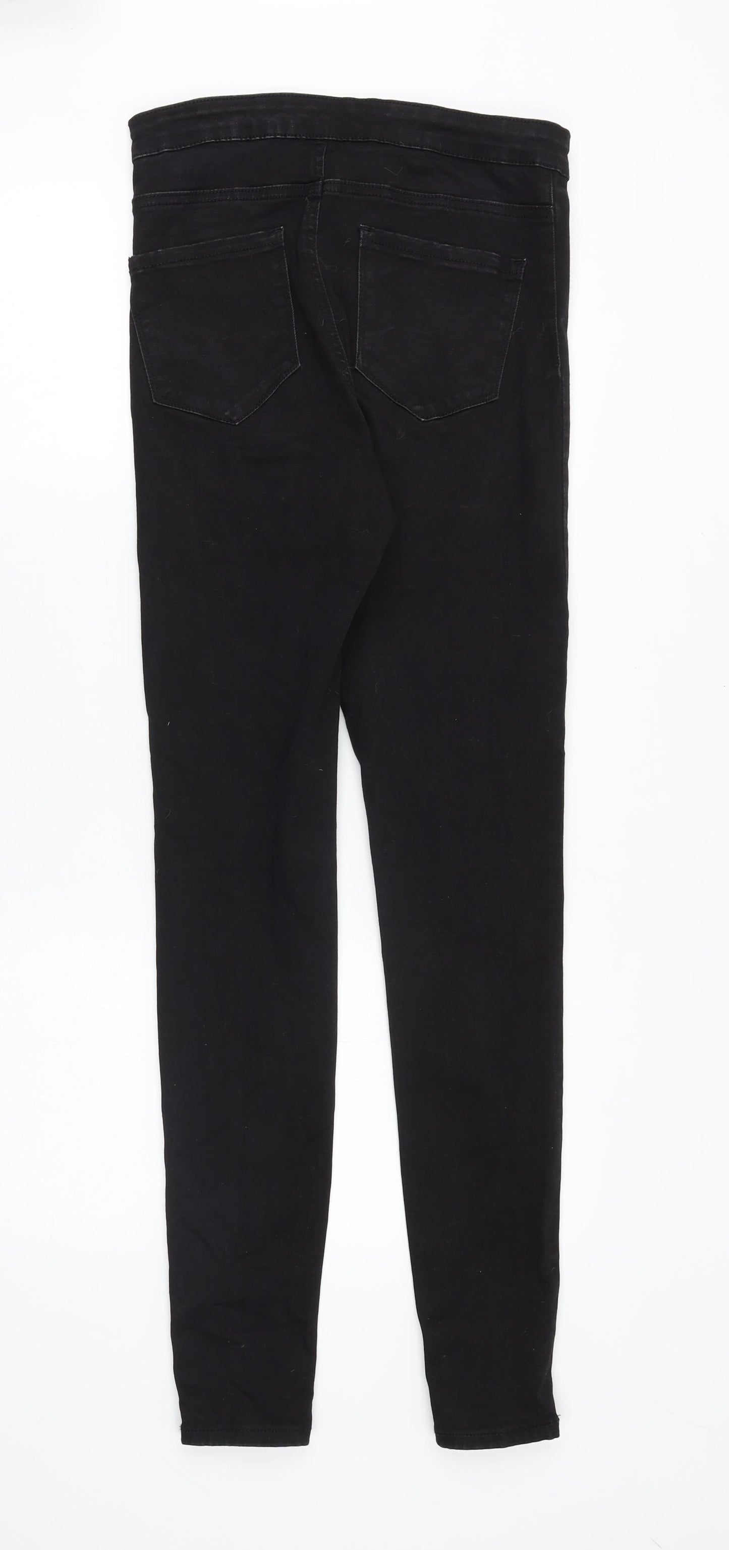 Denim & Co. Womens Black Cotton Jegging Jeans Size 12 Slim Zip