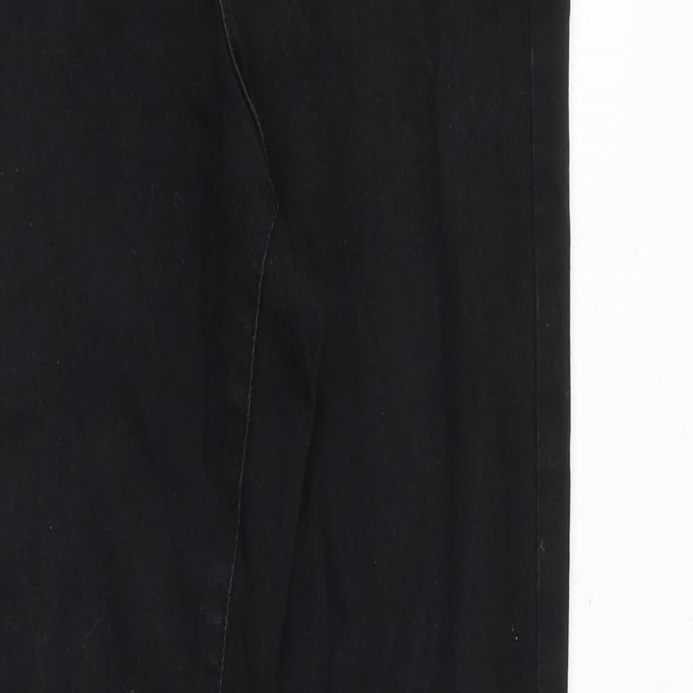 Denim & Co. Womens Black Cotton Jegging Jeans Size 12 Slim Zip