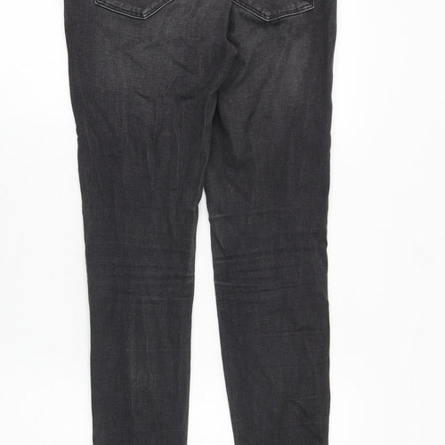 Mango Womens Black Cotton Skinny Jeans Size 8 Slim Zip