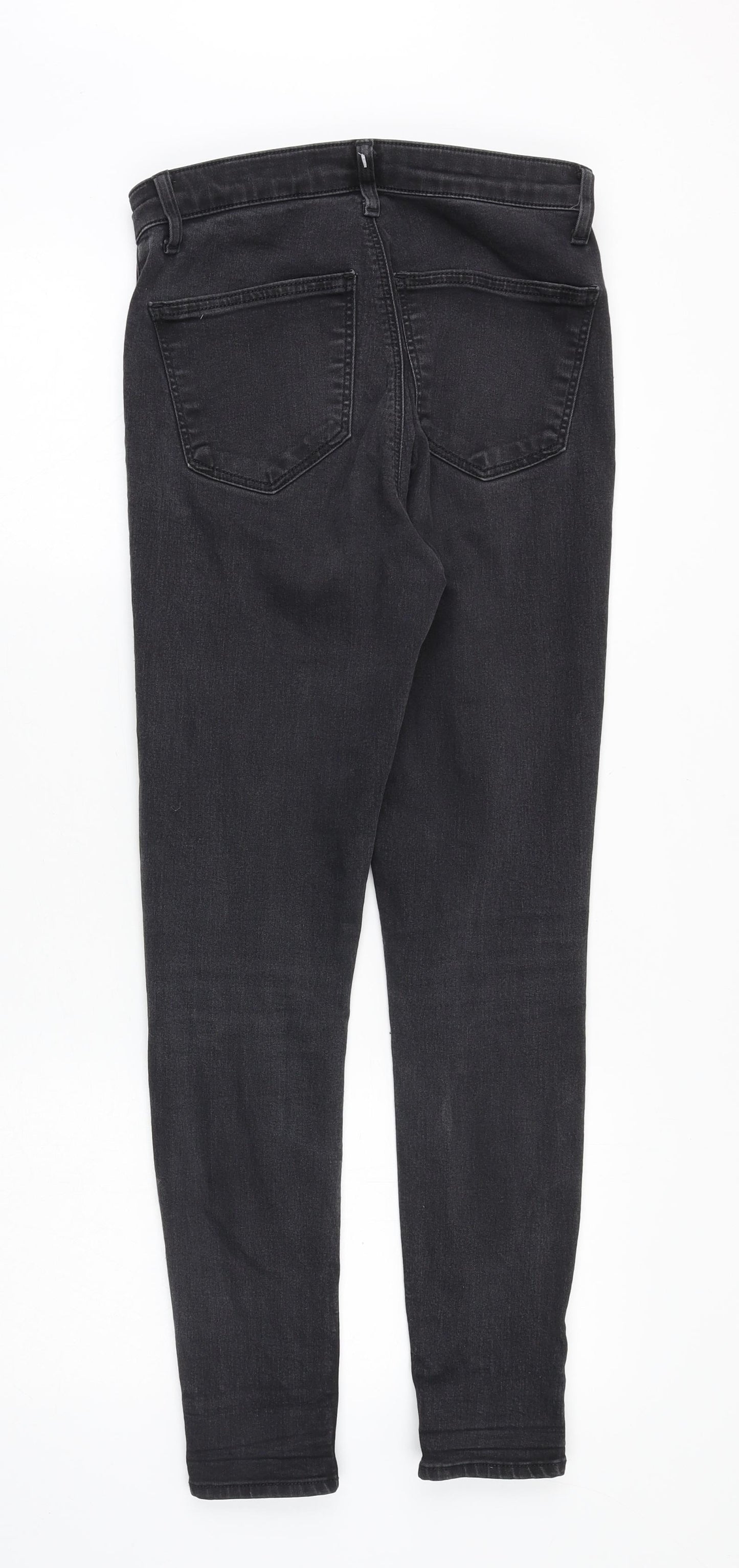 Topshop Womens Grey Cotton Jegging Jeans Size 30 in Slim Zip