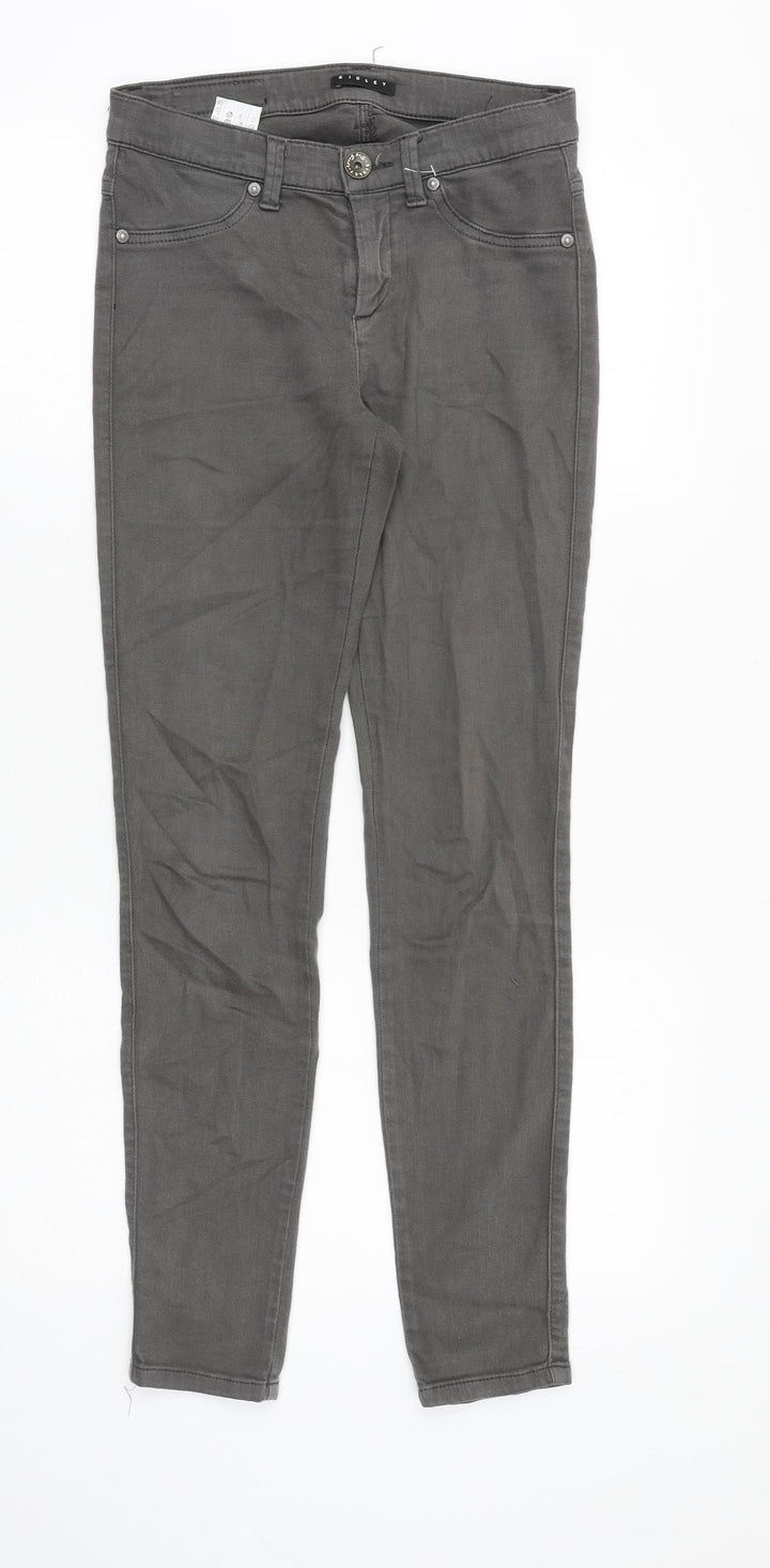 Sisley Womens Green Cotton Skinny Jeans Size 26 in Slim Zip