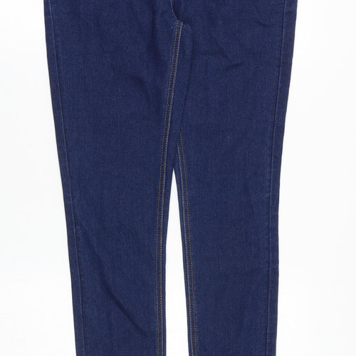 Miss Denim Womens Blue Cotton Skinny Jeans Size 10 Slim Zip