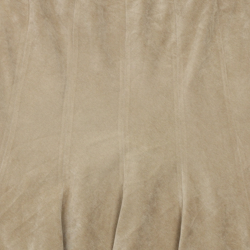 Viyella Womens Beige Polyester Swing Skirt Size 18 Zip
