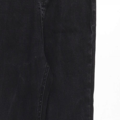 George Girls Black Cotton Skinny Jeans Size 11-12 Years Regular Zip