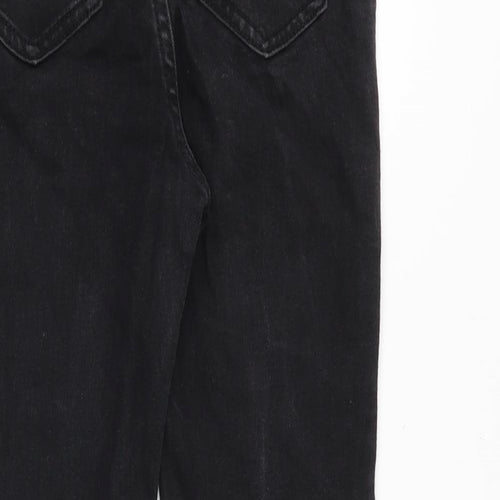 George Girls Black Cotton Skinny Jeans Size 11-12 Years Regular Zip
