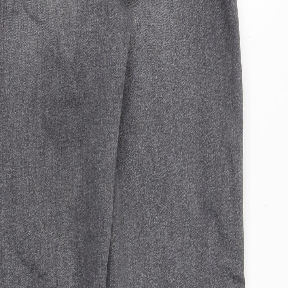 Marks and Spencer Womens Grey Cotton Straight Jeans Size 10 Slim Zip