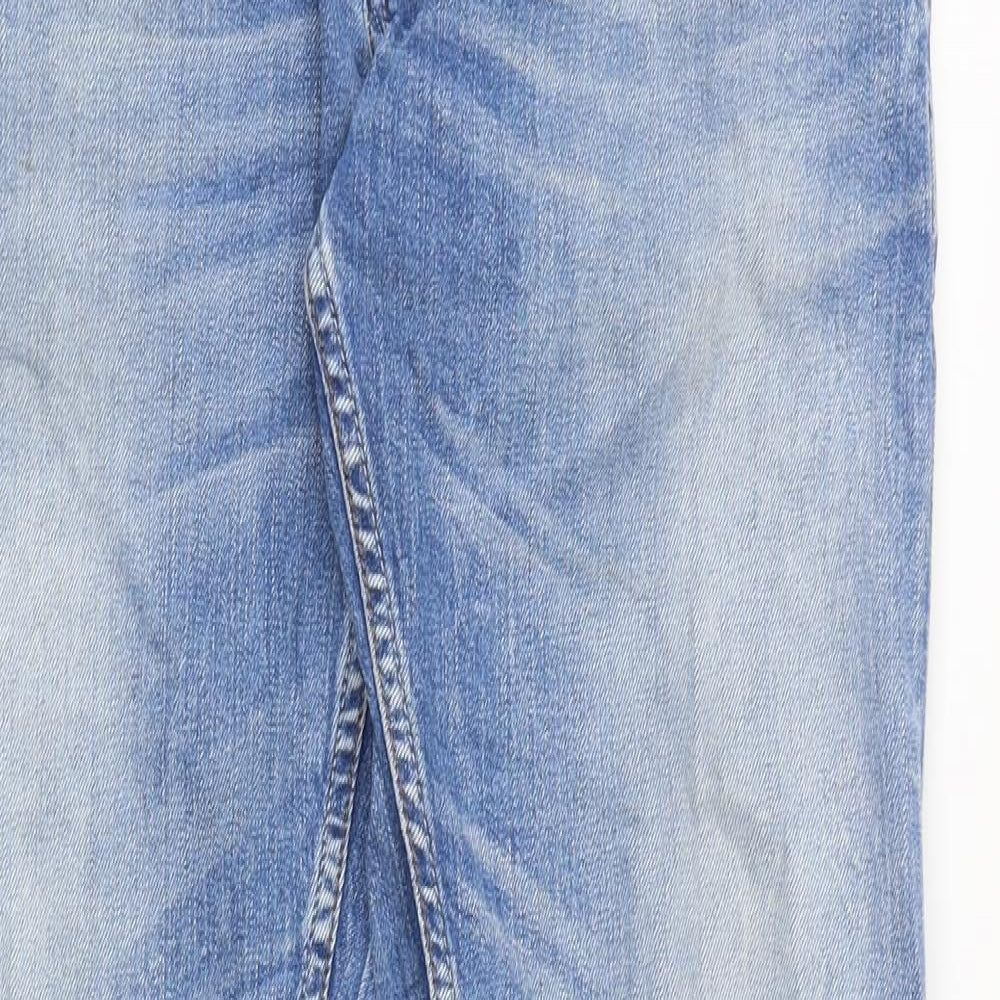 NEXT Mens Blue Cotton Straight Jeans Size 32 in Regular Zip