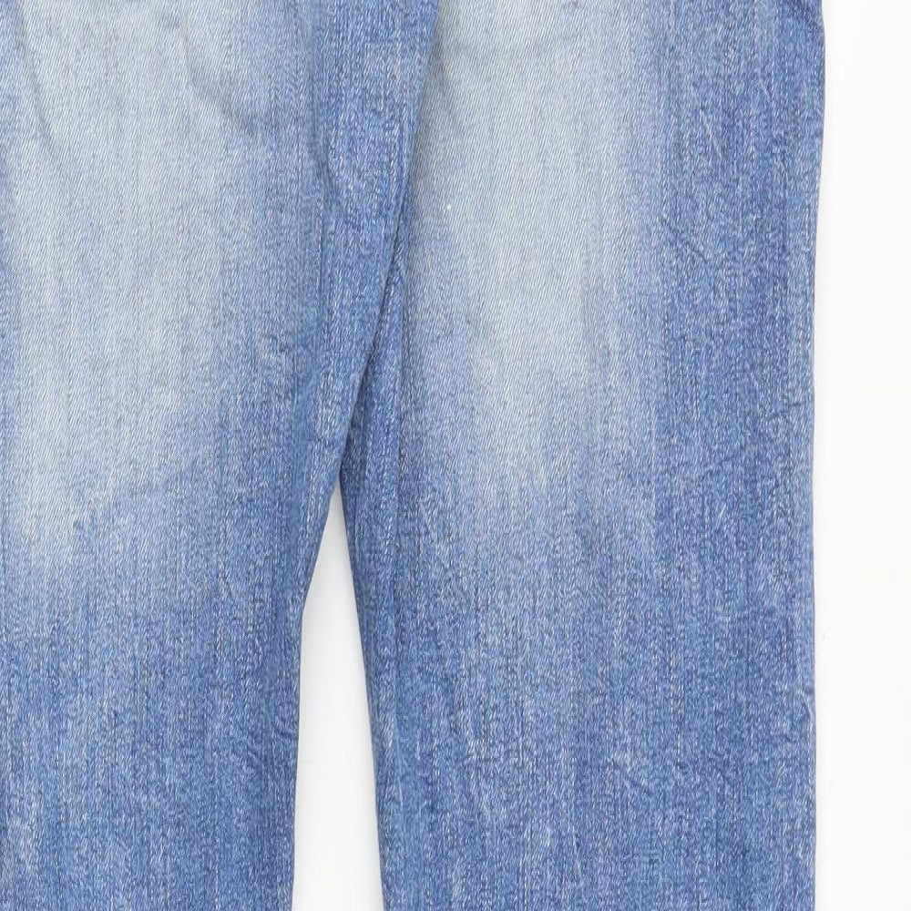 NEXT Mens Blue Cotton Straight Jeans Size 32 in Regular Zip
