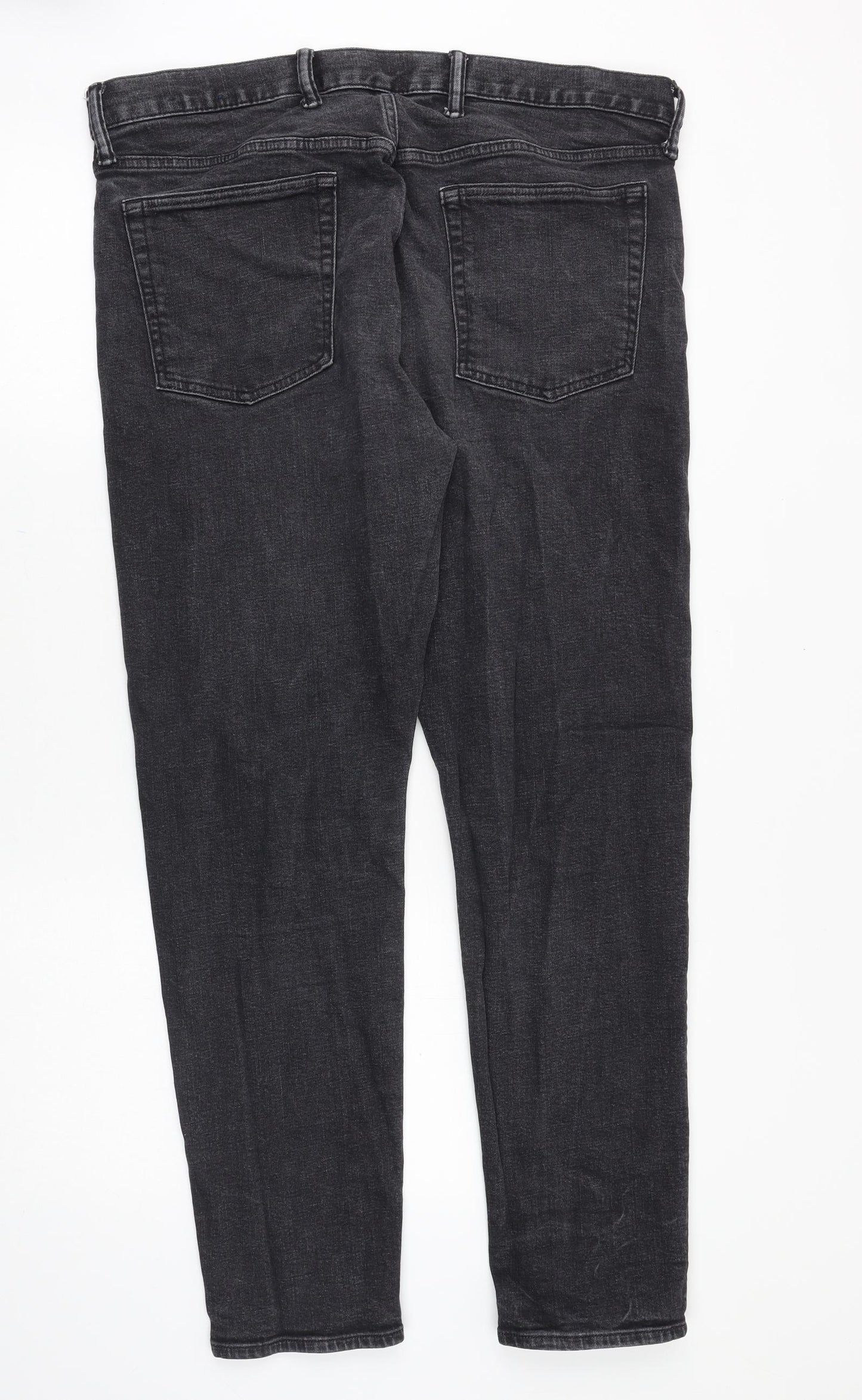 Gap Mens Grey Cotton Straight Jeans Size 36 in Regular Zip