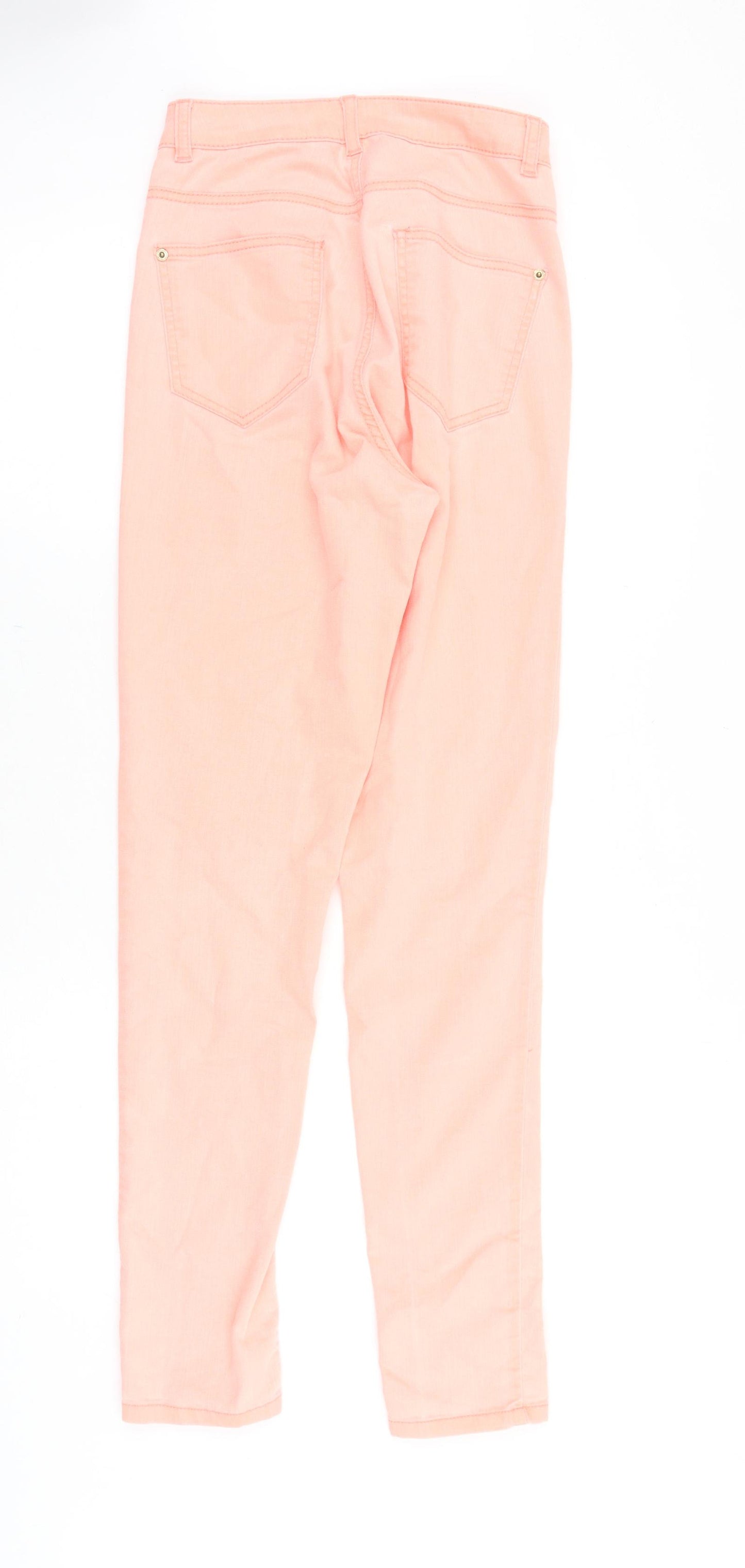 Miss Denim Womens Pink Cotton Skinny Jeans Size 12 Slim Zip