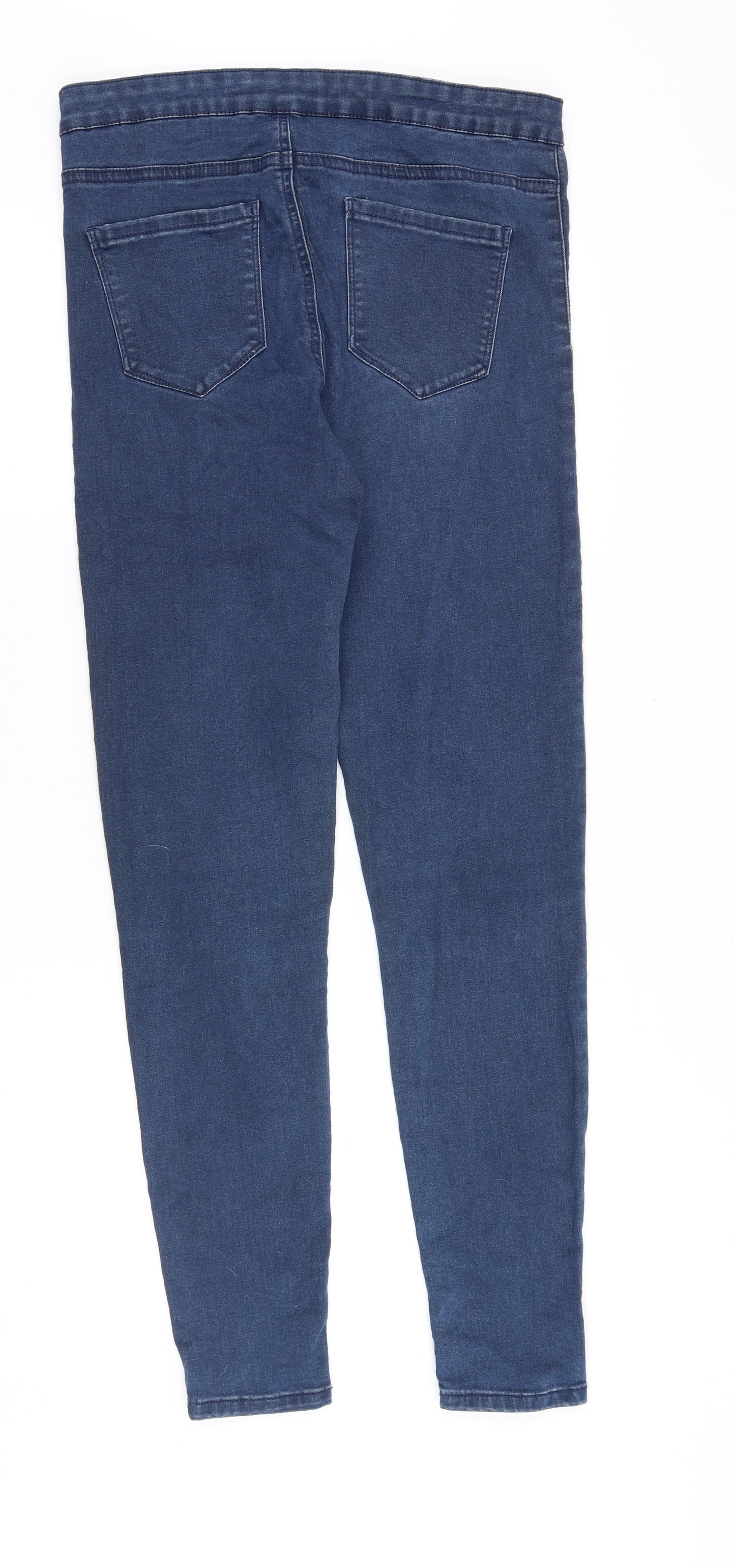 Denim & Co. Womens Blue Cotton Jegging Jeans Size 14 Slim Zip