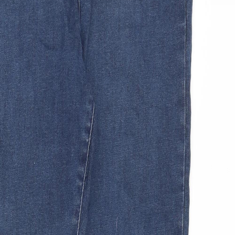 Denim & Co. Womens Blue Cotton Jegging Jeans Size 14 Slim Zip