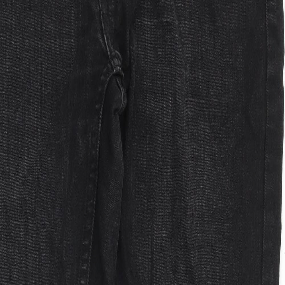 TU Mens Black Cotton Straight Jeans Size 30 in Regular Zip