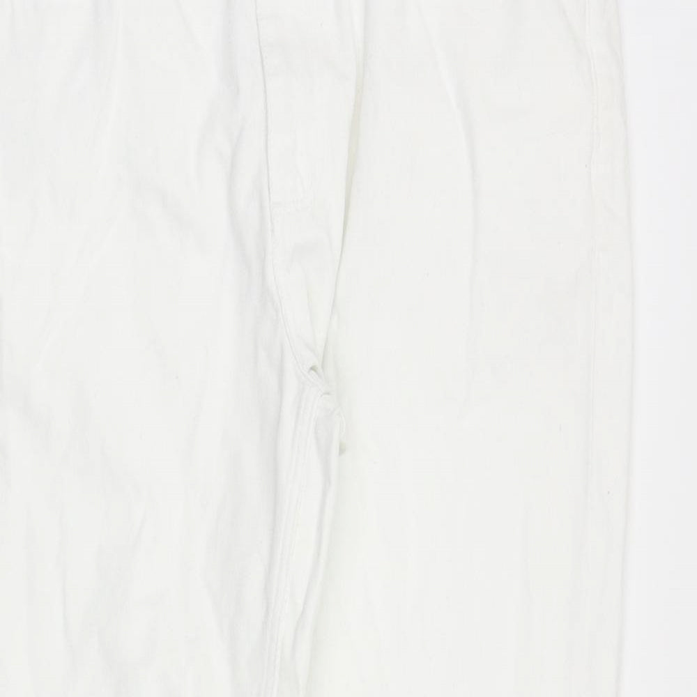 ASOS Mens White Cotton Straight Jeans Size 36 in Regular Zip