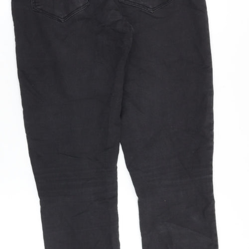 H&M Womens Black Cotton Skinny Jeans Size 8 Slim Zip
