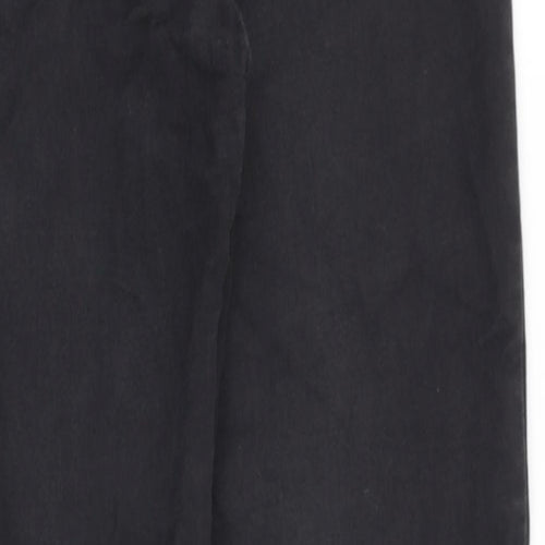 H&M Womens Black Cotton Skinny Jeans Size 8 Slim Zip