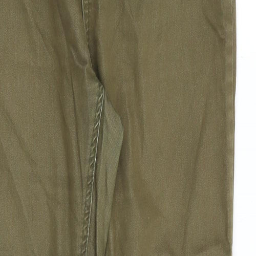 Goldigga Womens Green Cotton Skinny Jeans Size 32 in Slim Zip
