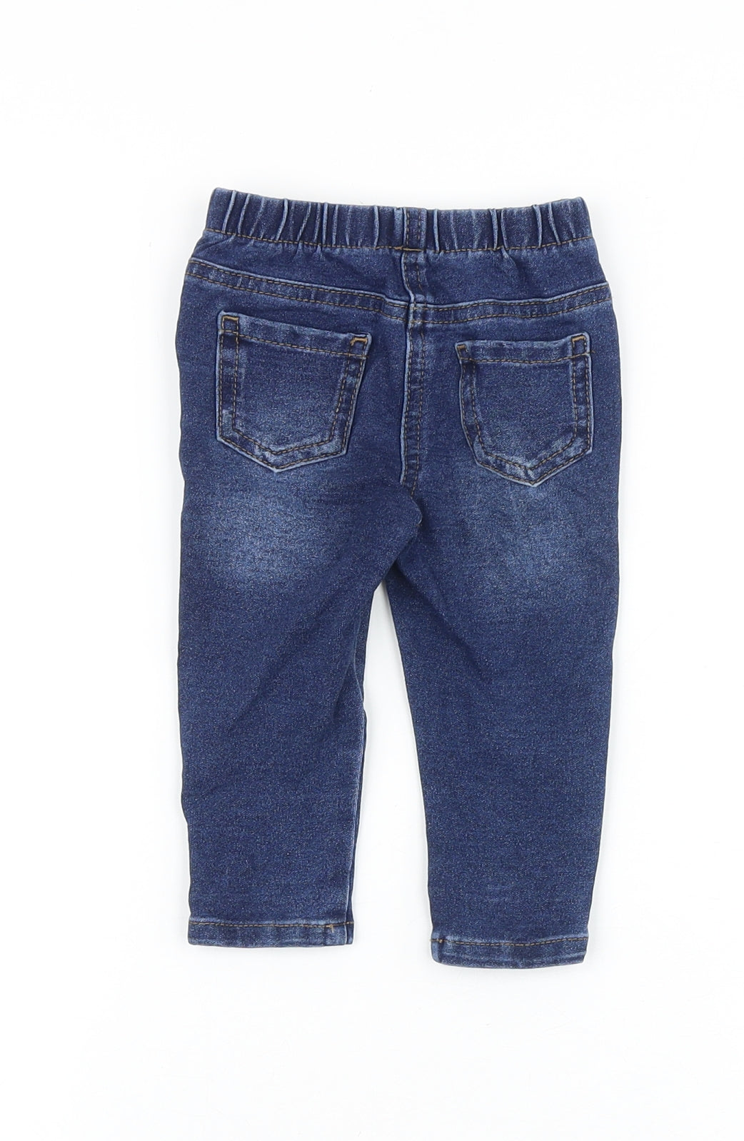 Matalan Baby Blue Cotton Jogger Jeans Size 9-12 Months L50 cm Pullover