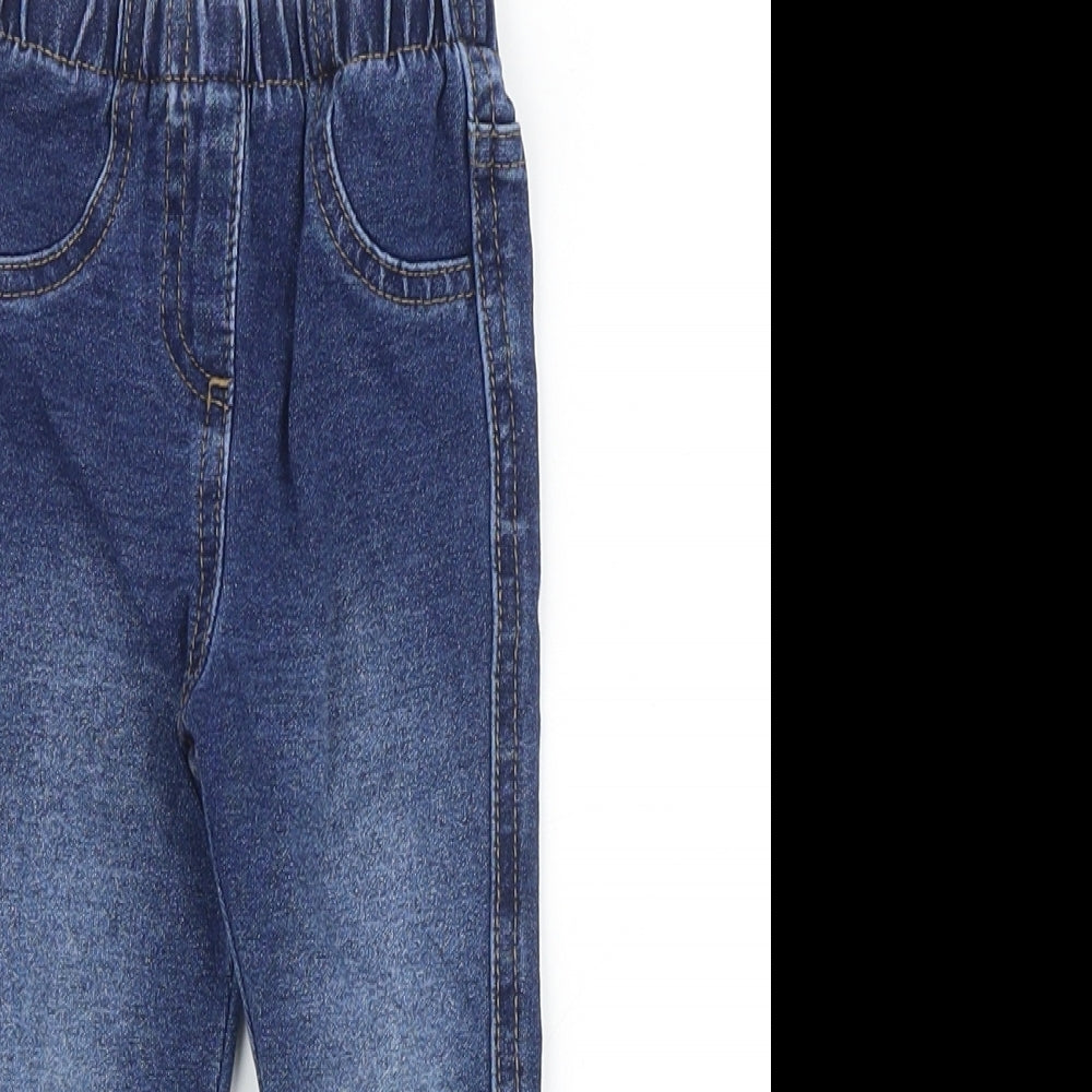 Matalan Baby Blue Cotton Jogger Jeans Size 9-12 Months L50 cm Pullover
