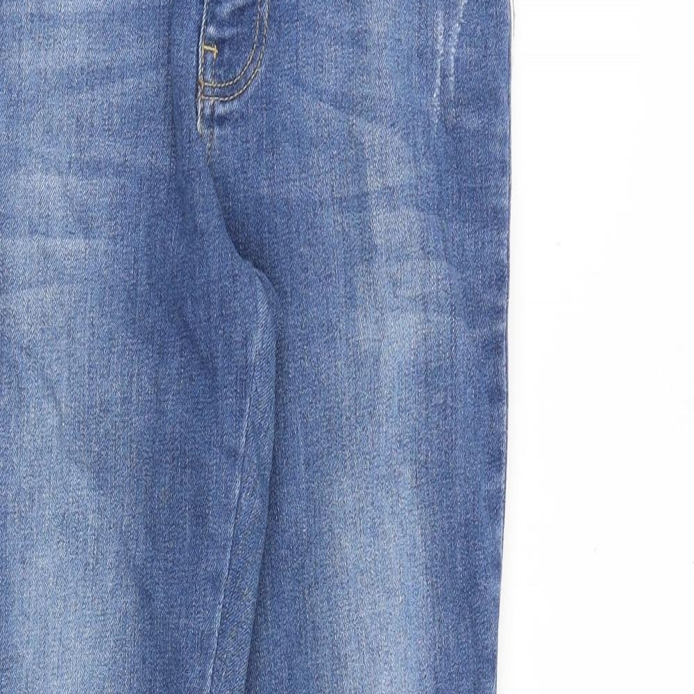 Zara Womens Blue Cotton Skinny Jeans Size 10 Slim Zip