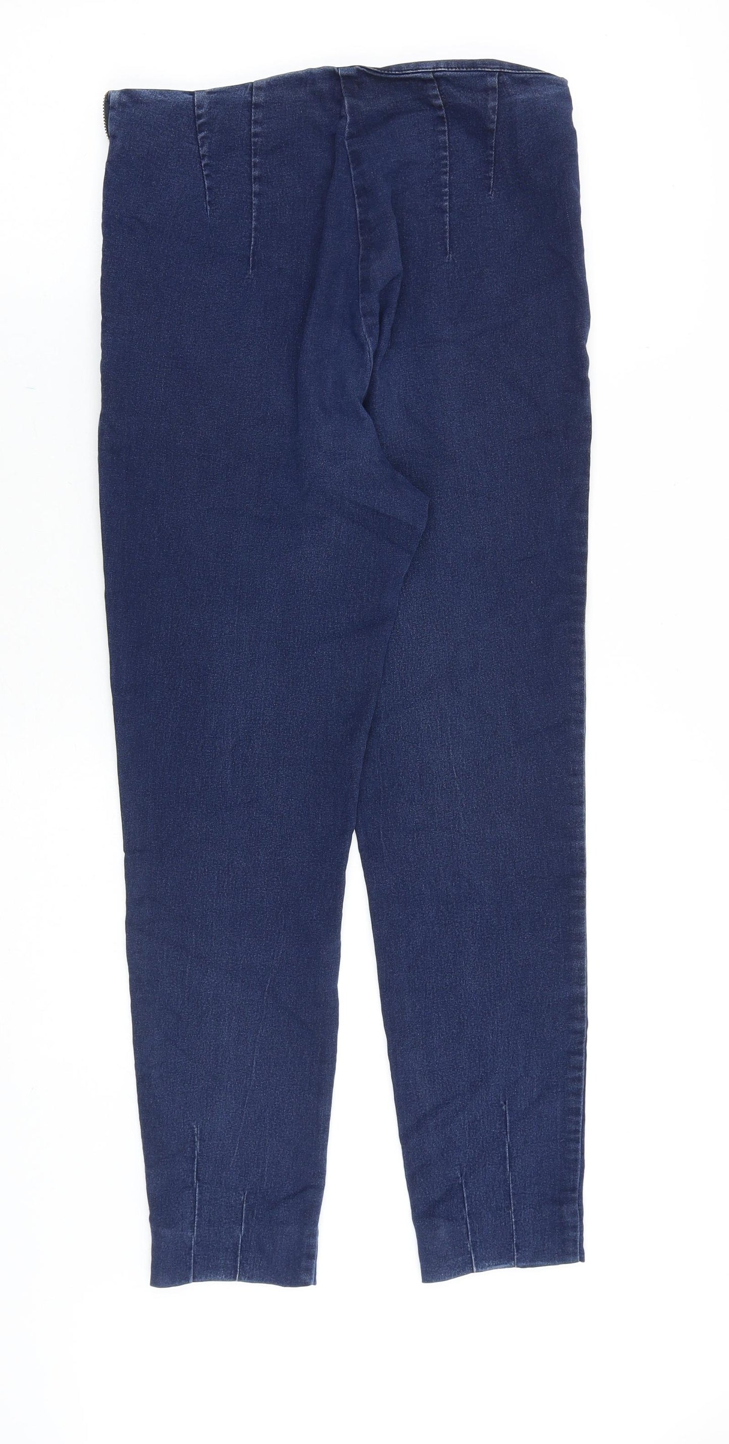 Phase Eight Womens Blue Cotton Skinny Jeans Size 12 Slim Zip