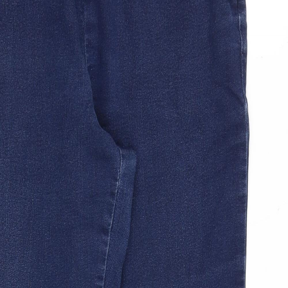 Phase Eight Womens Blue Cotton Skinny Jeans Size 12 Slim Zip