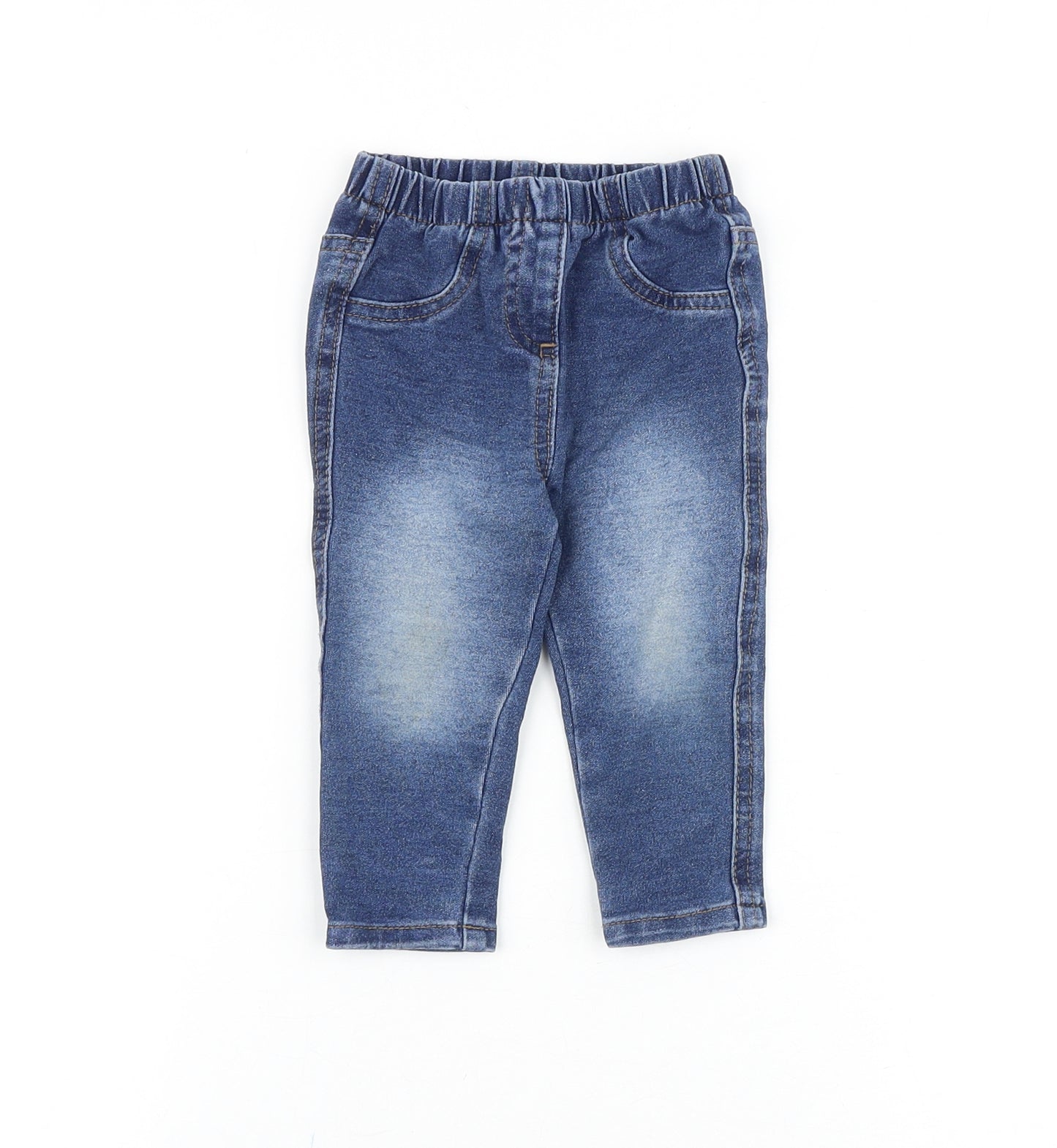 Matalan Baby Blue Cotton Jogger Jeans Size 9-12 Months L50 cm