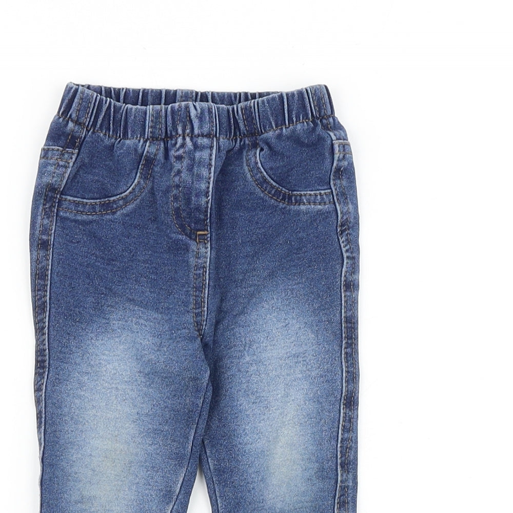 Matalan Baby Blue Cotton Jogger Jeans Size 9-12 Months L50 cm