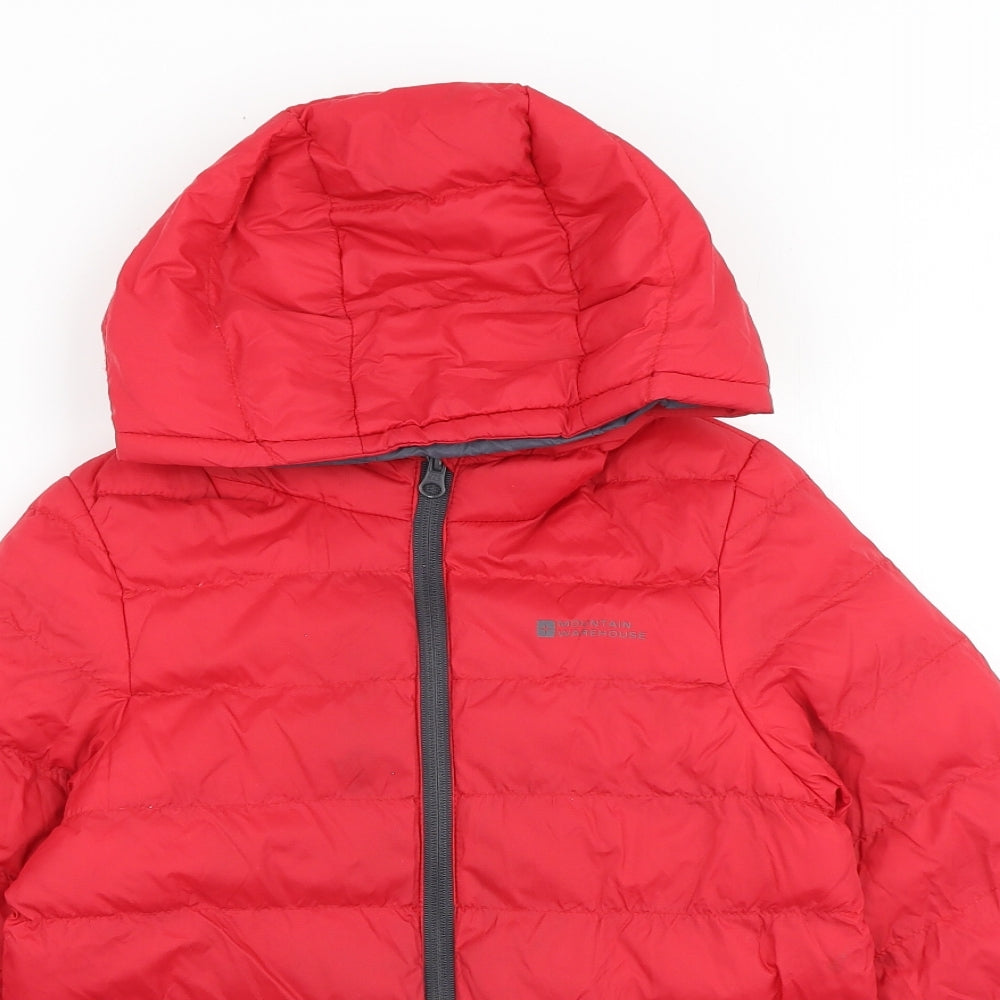Mountain Warehouse Boys Red Quilted Jacket Size 9-10 Years Zip