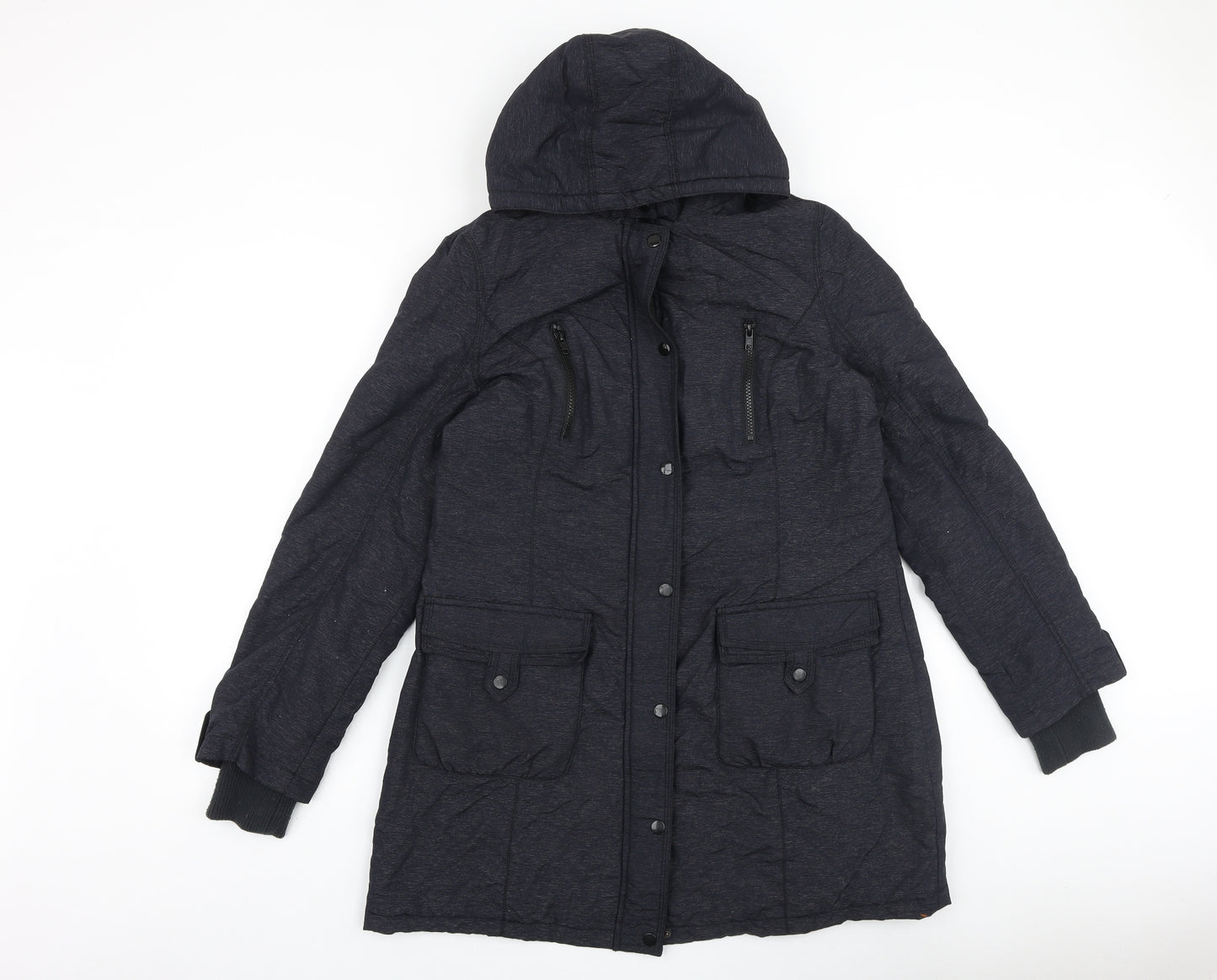 Gharani Strok Mens Grey Parka Coat Size L Zip