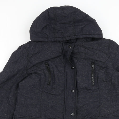 Gharani Strok Mens Grey Parka Coat Size L Zip