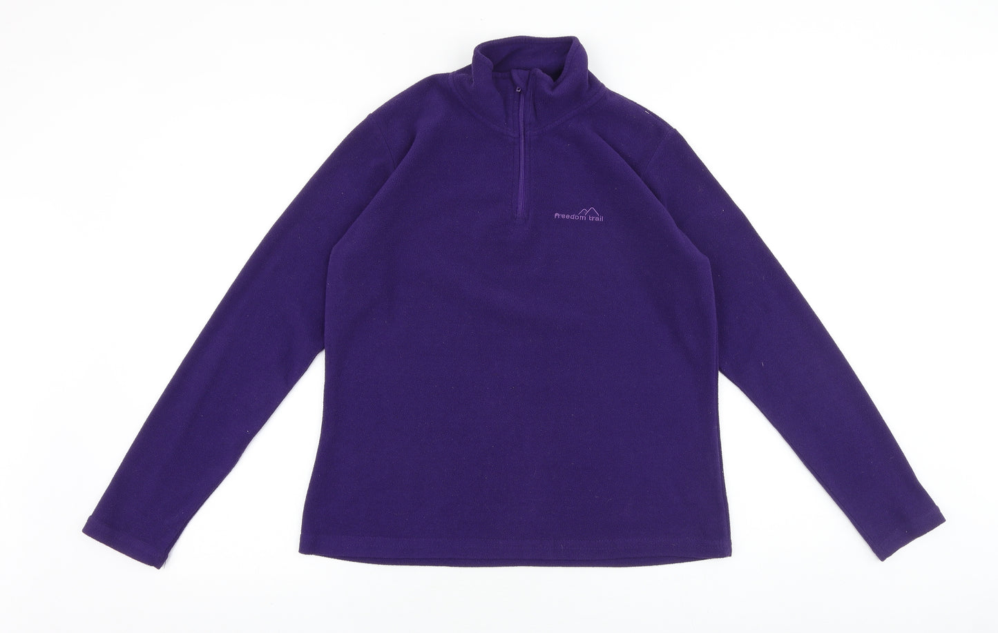 Freedom Trail Womens Purple Polyester Pullover Sweatshirt Size 10 Zip