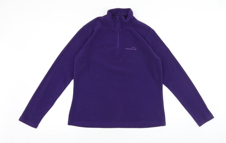 Freedom Trail Womens Purple Polyester Pullover Sweatshirt Size 10 Zip