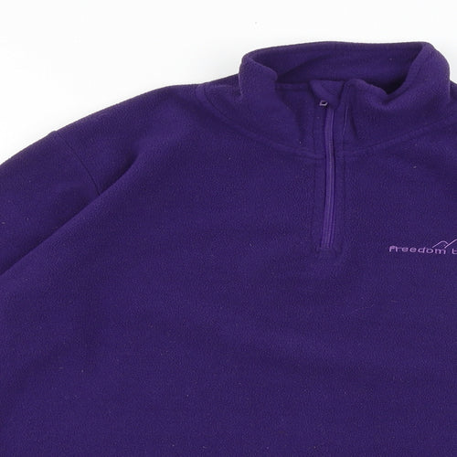 Freedom Trail Womens Purple Polyester Pullover Sweatshirt Size 10 Zip