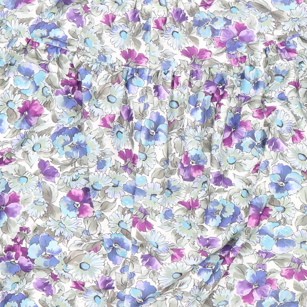 Preworn Womens Multicoloured Floral Polyester Swing Skirt Size 12