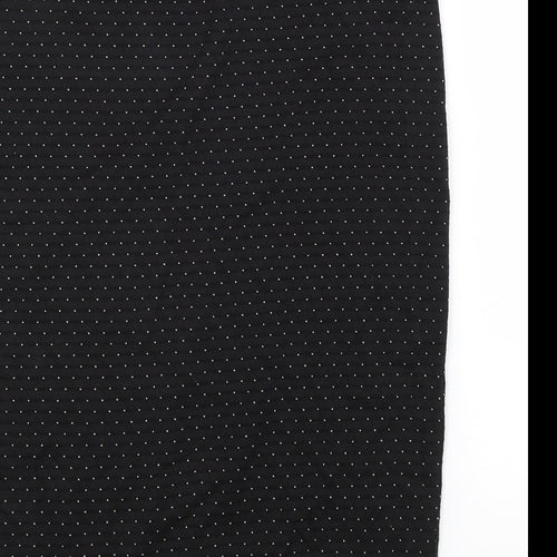 Max Studio Womens Black Polka Dot Rayon Trumpet Skirt Size L