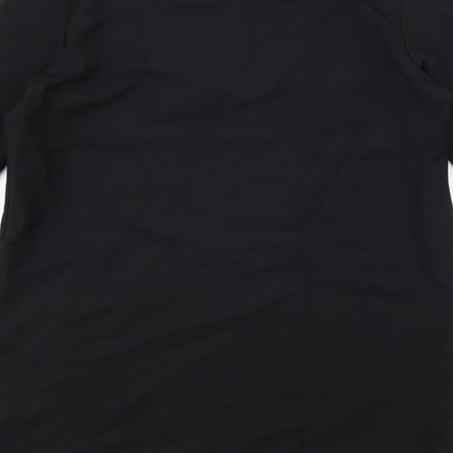 Zara Womens Black Polyester Shift Size L V-Neck Pullover