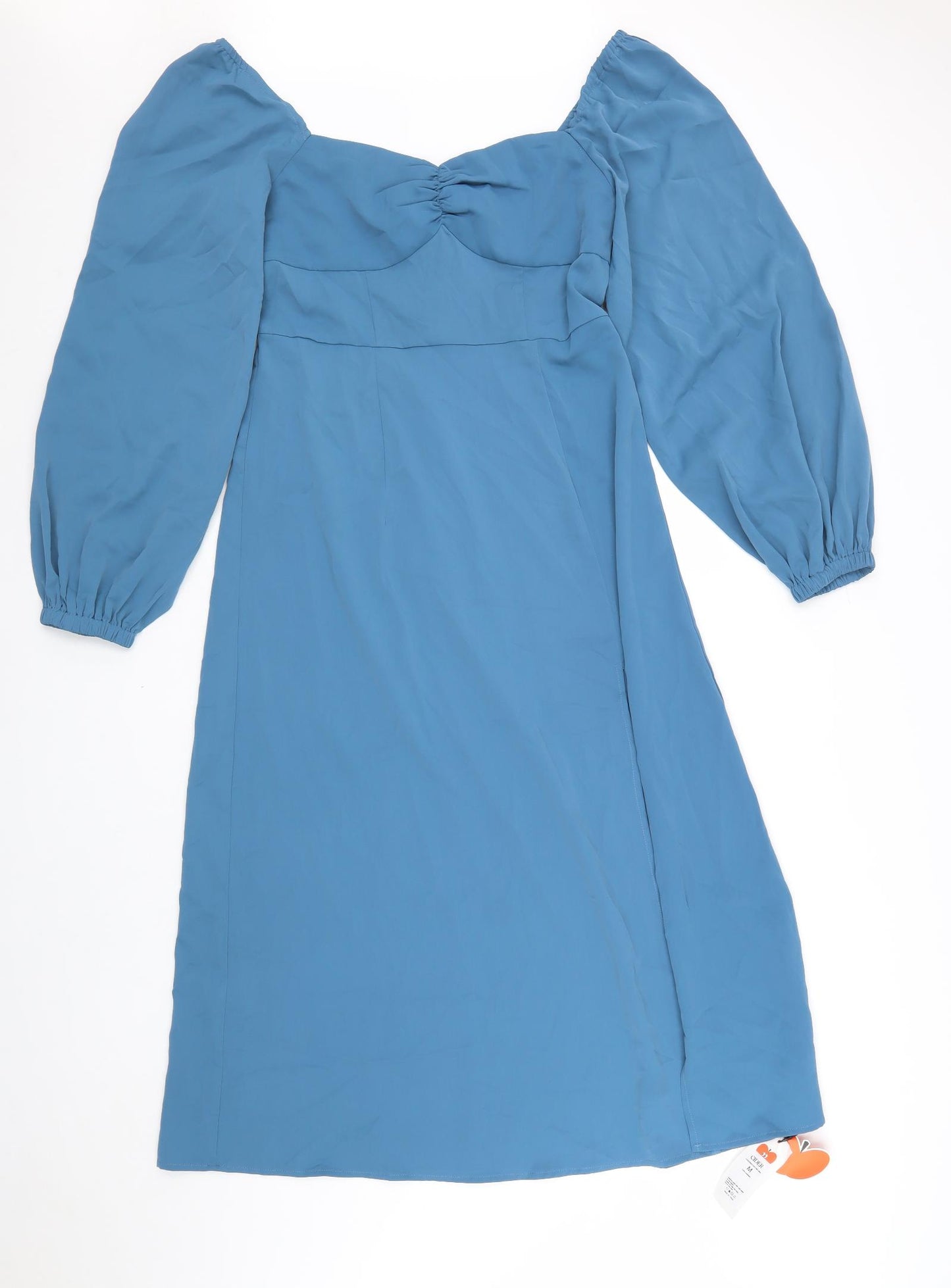 Cider Womens Blue Viscose A-Line Size M Sweetheart Zip