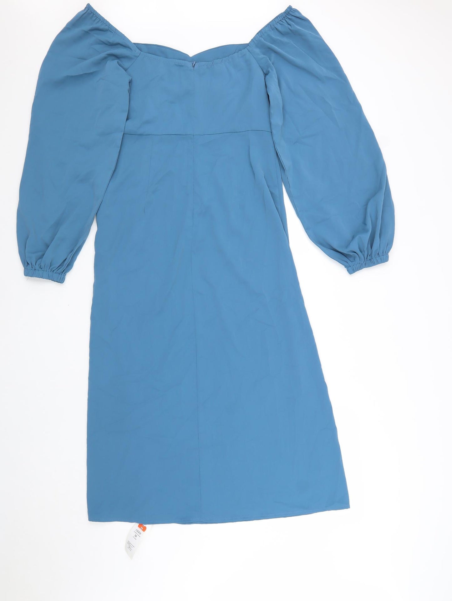 Cider Womens Blue Viscose A-Line Size M Sweetheart Zip
