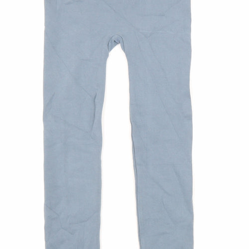 Zara Womens Blue Cotton Jogger Leggings Size XS L26 in
