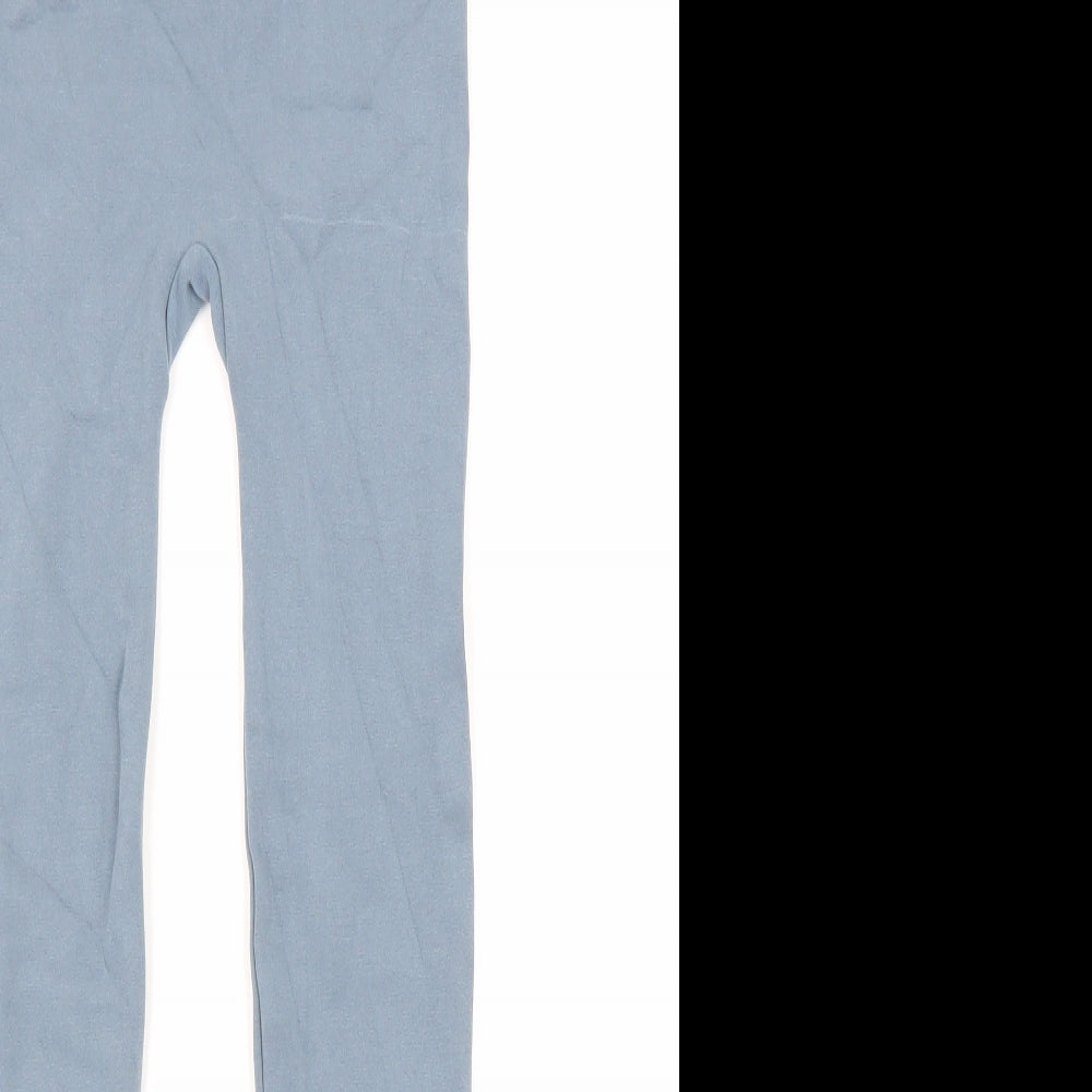 Zara Womens Blue Cotton Jogger Leggings Size XS L26 in