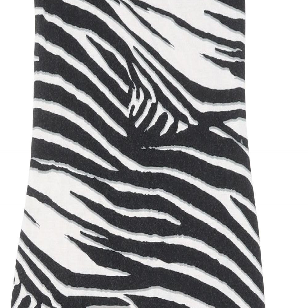 Atmosphere Womens Black Geometric Viscose Tank Dress Size 8 Scoop Neck Pullover