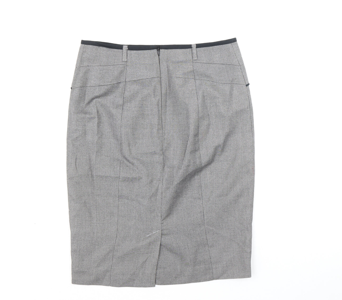 NEXT Womens Grey Polyester Straight & Pencil Skirt Size 10 Zip